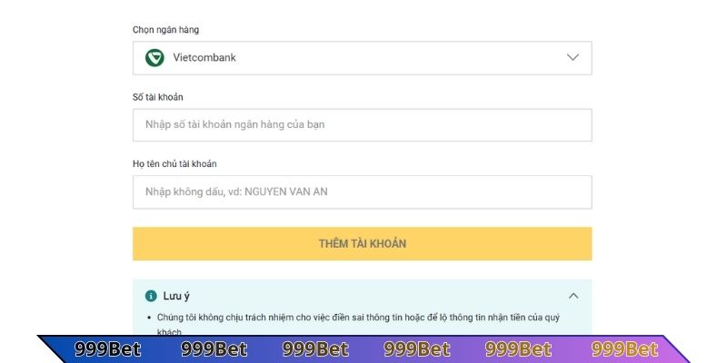 Rút tiền qua tài khoản ngân hàng